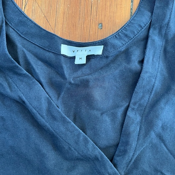 Vetta Navy Tencel Reversible Tee Size M​ - Picture 2 of 8